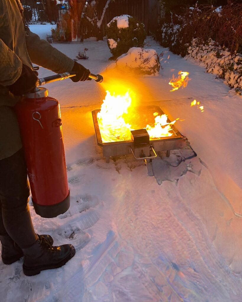 Brandschutzschulung im Winter