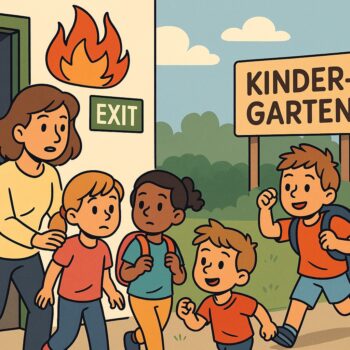 Brandschutzübung Kindergarten