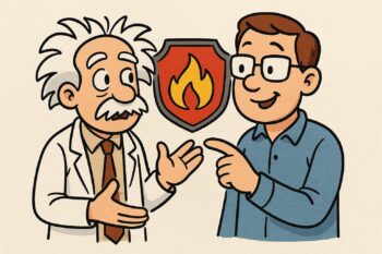 Mitarbeiter in Besprechung der Besprechung wer für den Brandschutz zuständig ist. Eine Person übernimmt sichtbar die Rolle des Verantwortlichen.