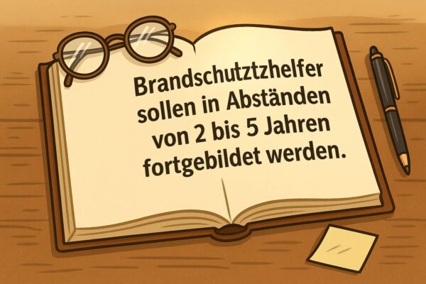 Gesetzestext Brandschutzhelfer Pflicht - alle 2 bis 5 Jahre vorgeschrieben